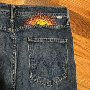 Mother Jeans- The Tomcat Ankle embroidered sun